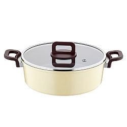 Žlutý hrnec s úchyty a pokličkou Madison Lily, Ø 24 cm