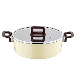 Žlutý hrnec s úchyty a pokličkou Madison Lily, Ø 28 cm