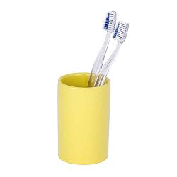 Žlutý kelímek na zubní kartáčky Wenko Polaris Yellow