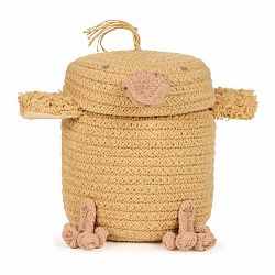Žlutý látkový dětský koš na hračky ø 13x15 cm Mini Charlie the Chicken – Lorena Canals
