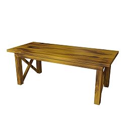 Žlutý odkládací stolek z borovicového masivu Ricco