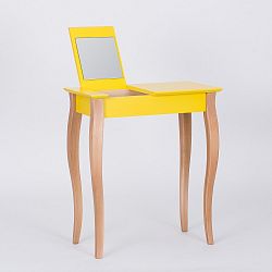 Žlutý toaletní stolek se zrcadlem Ragaba Dressing Table, délka 65 cm