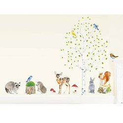 Znovu snímatelná samolepka Birch Woodland, 150x100 cm