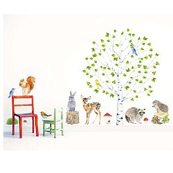 Znovu snímatelná samolepka Chocovenyl Birch Woodland