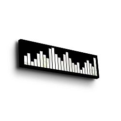 Zrcadlová nástěnná dekorace v dřevěném rámu Skyscrapers, 108 x 28 cm