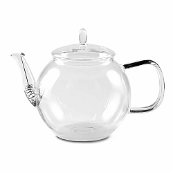 Feelino skleněná konvice 800 ml s víčkem, čajovým sítkem a čajovými květy