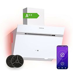 Klarstein Alina 3.0 60, odsavač par, 60 cm, 600 m³/h, LED displej, ambientní osvětlení, WiFi