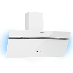 Klarstein Alina 90 Smart, digestoř, 90 cm, nástěnná, 600 m³/h, LED podsvícení, skleněné čelo, bílá