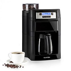 Klarstein Aromatica II Thermo, kávovar, integrovaný mlýnek, 1,25 l, černý