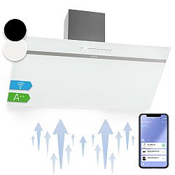 Klarstein Ava 90, digestoř, 90 cm, nástěnná, 515 m³/h, WiFi, A++, dotykový displej, bílá