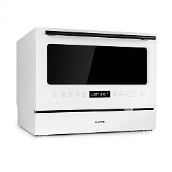 Klarstein Azuria, myčka nádobí, EEK A+, 1380W, 6,5 l, 6 prostírání, přední strana ze skla, bílá