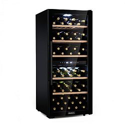 Klarstein Barossa 102D, vinotéka, 2 zóny, 102 lahví, dotykový LED displej, černá