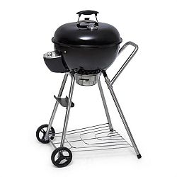 Klarstein Beef Baron, kulatý gril s větráním, teploměr, kolečka, černý