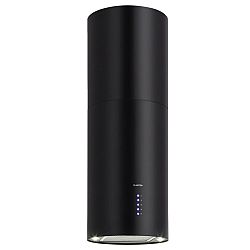 Klarstein Beretta, ostrůvková digestoř, Ø 35cm, recirkulace, 650m³/h, LED, černá