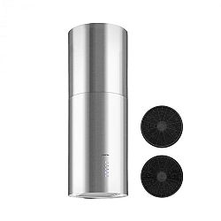 Klarstein Beretta, ostrůvková digestoř, Ø 49,5cm, recirkulace, 650m³/h, LED, ušlechtilá ocel