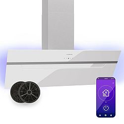 Klarstein BigBite 90, digestoř, 90 cm, 303 m³/h, LED displej, skleněná přední část, ovládání aplikací