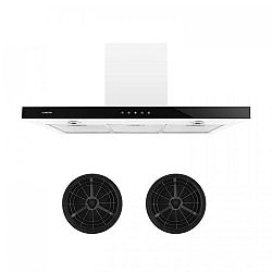 Klarstein Bon Vivant Noir, odsavač par, sada na recirkulační provoz, filtry s aktivním uhlím, černý