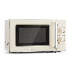 Klarstein Caroline, mikrovlnná trouba 20 l, 700/1000 W, Ø 25.5 cm, quickselect, retro, krémová