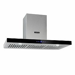 Klarstein Corvette Americana, digestoř, 60 cm, nástěnná, 584 m³/h, Baffle filtr, nerezová ocel, černá