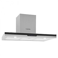 Klarstein Finesse, 635M³ / h, ODSAVAČ PAR, UŠLECHTILÁ OCEL, 90 CM, PROSKLENÁ PŘEDNÍ STRANA, NÁSTĚNNÁ INSTALACE