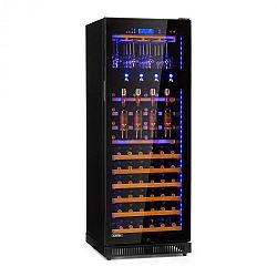 Klarstein First Class 84, chladnička na víno, 4 dispenser, 84 lahví, 5–22 °C, černá