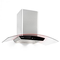 Klarstein Gloria, digestoř, odsávaní, 90 cm, 580 m³/h, RGBI, stříbrná/černá