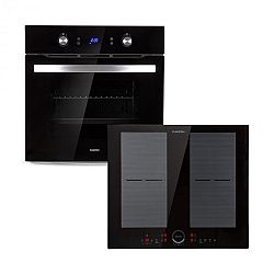 Klarstein Gusteau Delicastessa, souprava vestavné trouby, indukce, 7000 W, nerezová ocel, černá