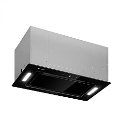Klarstein Hektor Eco, vestavný odsavač par, 52 cm, 566 m³/h, dotykový, sklo, černý