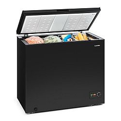 Klarstein Iceblokk 200, truhlicový mrazák, mrazící box, A +, 200 litrů, 2 závěsné koše, kolečka, černá