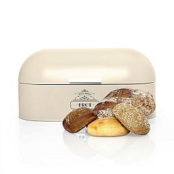 Klarstein Kovový chlebník s dřevěnou rukojetí, plech, uchovává aroma, retro vzhled