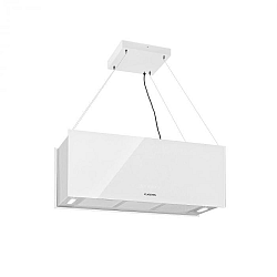 Klarstein Kronleuchter XL, ostrůvkový odsavač par, 90 cm, cirkulace, 590 m³/h, LED, dotykový displej, bílý