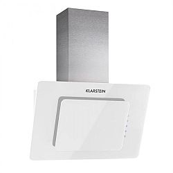 Klarstein Lore, bílý, 60 cm, 280 m3/h, odsavač par, volný prostor pro hlavu, dotykový, sklo