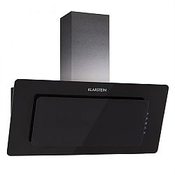 Klarstein Lore, černý, 90 cm, 280 m3/h, odsavač par, volný prostor pro hlavu, dotykový, sklo