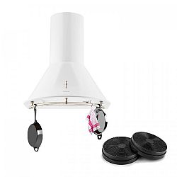 Klarstein Lumio Neo, retro odsavač par, sada na recirkulační provoz, 610 m³/h, bílý