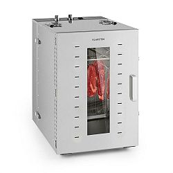 Klarstein Master Jerky 16, sušička potravin, háček na maso, sada, 1500 W, ušlechtilá ocel, stříbrná