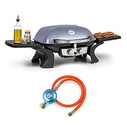 Klarstein Parforce Duo, plynový gril, plynová hadice, dva hořáky, 4,4 kW, 15000 BTU, šedý