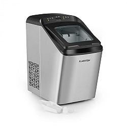 Klarstein Partytime, výrobník ledu, čirý led, 15 kg / 24 h, ušlechtilá ocel, stříbrný