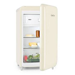 Klarstein Popart Cream, krémová, retro lednice, E, 106 l/12 l mrazicí prostor