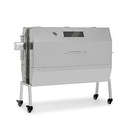 Klarstein Sauenland Pro XL, gril na sele, otočný špíz, 15W, 4 kolečka, nerezová ocel