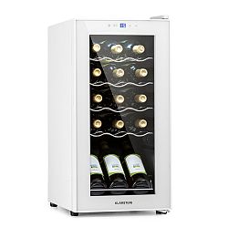 Klarstein Shiraz 15 Slim Uno, vinotéka, 44 l, dotykové ovládání, 135 W, 5-18 °C, bílá