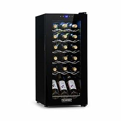 Klarstein Shiraz 18 Slim Uno, vinotéka, 50 l, 18 lahví, dotyková, 138 W, 5–18 °C, černá