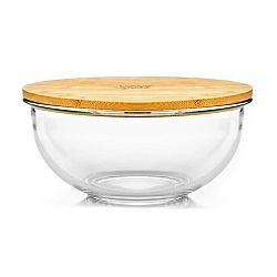 Klarstein Skleněná mísa, 1365 ml, bambusový víko, uzavíratelná, bez BPA, velikost M