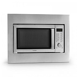 Klarstein Steelwave, 23 l, 800 W mikrovlnná trouba, 1000 W gril, nerezová ocel, zabudovací rám