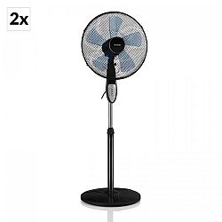 Klarstein Summerjam, 2 x stojanový ventilátor, sada dvou ventilátorů, 50 W, 3 stupně, černá barva