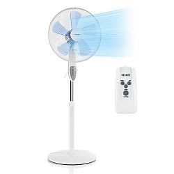 Klarstein Summerjam, stojanový ventilátor, 41 cm, 50 w, 3 stupně rychlosti, průtok vzduchu 69,18 m³/min., včetně dálkového ovladače, bílý