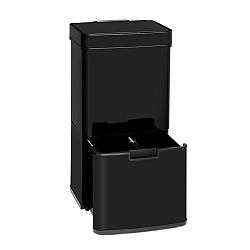 Klarstein TouchLess Black Stainless Steel, odpadkový koš, senzor, 72 l, černý