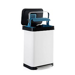 Klarstein Trash Inn, pedálový odpadkový koš, 50 litrů, pachový filtr, ušlechtilá ocel, bílý