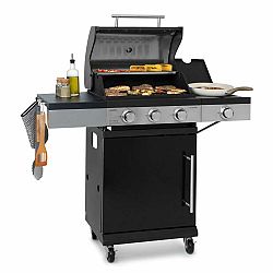 Klarstein Valdosta 3.1, plynový gril, 3 × 2,8 kW + 2,5 kW hořák, ušlechtilá ocel, přenosný