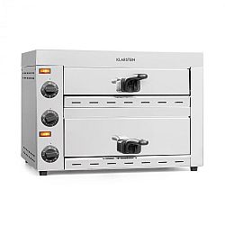 Klarstein Vesuvio II, pec na pizzu, Gastro, 2 komory, 2260 W, 300 °C, ušlechtilá ocel, stříbrná
