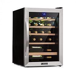Klarstein Vinamour 19, vinotéka, 19 lahví, 65 l, 4 - 18 °C, 39 dB, sklo, černá